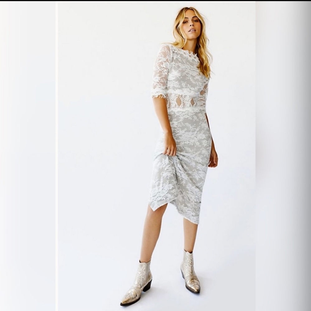 Fiore lace midi dress